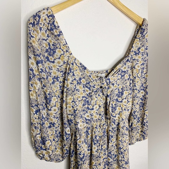 Patrons of Peace Floral Feminine Sweetheart Self-Tie Chest Mini Dress Size Small - Picture 4 of 7